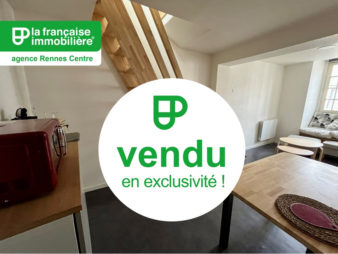 VENDU PAR L’AGENCE ! Exclusivité ! A Vendre appartement Rennes Centre ville – type 1 bis en duplex de 25.36m² au sol et 18.01m² carrez – Appartement vendu loué