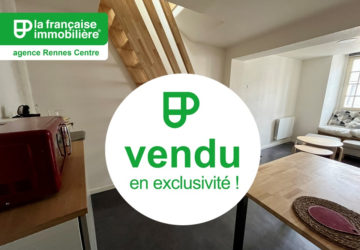 VENDU PAR L’AGENCE ! Exclusivité ! A Vendre appartement Rennes Centre ville – type 1 bis en duplex de 25.36m² au sol et 18.01m² carrez – Appartement vendu loué - LFI-CENTRE-A-9948