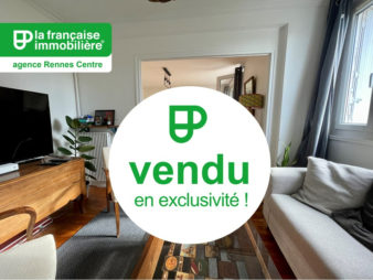 VENDU PAR L’AGENCE EN EXCLUSIVITÉ ! Appartement Rennes Centre-Ville – Quartier de Bourg L’Evêque – 4 pièces de 77.30 m² – Dernier étage – cave et parking