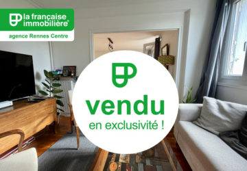 VENDU PAR L’AGENCE EN EXCLUSIVITÉ ! Appartement Rennes Centre-Ville – Quartier de Bourg L’Evêque – 4 pièces de 77.30 m² – Dernier étage – cave et parking - LFI-CENTRE-A-10427