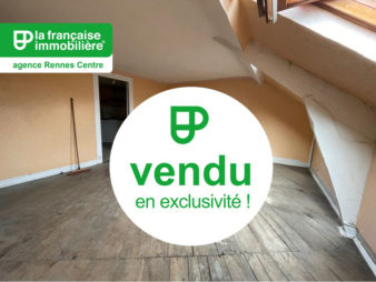 VENDU PAR L’AGENCE EN EXCLUSIVITÉ ! Appartement Rennes Centre-ville  en dernier étage – Les Halles 1 pièce – 22.59 m² – Entièrement à rénover