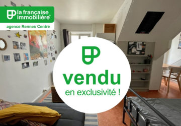 VENDU EN EXCLUSIVITE ! A Vendre appartement type 1 Rennes centre-ville – Les Halles  – Dernier étage avec mansarde et cave. Loué non meublé - LFI-CENTRE-A-11816