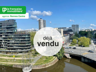 Appartement à vendre, Rennes Centre Ville – Place de Bretagne – Type 2 de 48.02 m² – étage élevé – Cave – Vue Vilaine