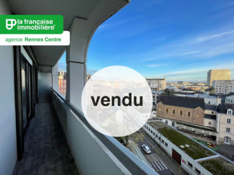 Vendu par l’agence ! Appartement Rennes Centre ville – Colombier – 4 pièces – 78m² – balcons – garage – cave