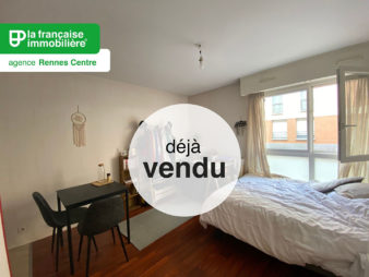 Vendu par l’agence ! Appartement Studio –  Bail en cours – Non Meublé – Rez-de-chaussée – 21,44m² – Parking – Rennes Centre – Rue de Dinan